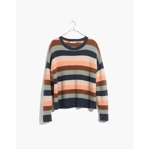 Madewell Pullover Sweater XS Womens Elmwood Stripe Super Soft Knit G9616